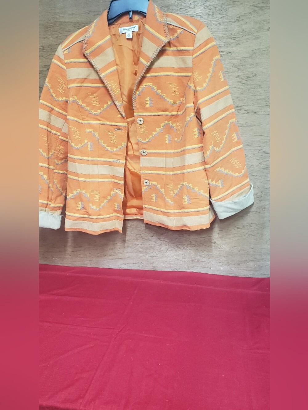 Womens Coldwater Creek Astec Western Boho Lined Blazer 14